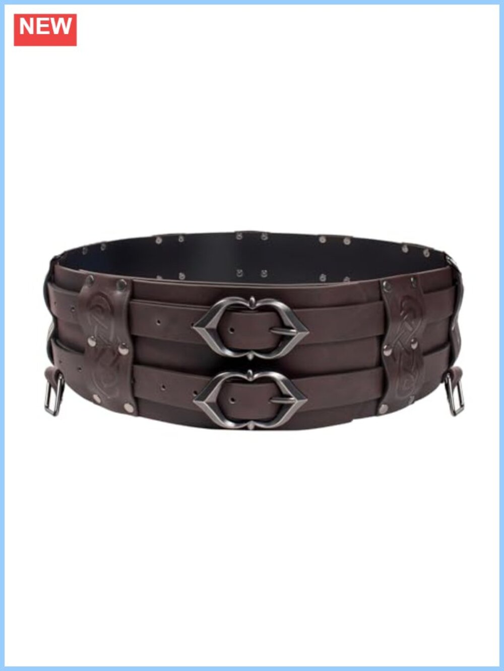Medieval Viking Leather Waist Belt Corset Cosplay Costume